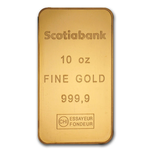 10 oz Gold Minted Bar - Scotiabank - .9999 Au