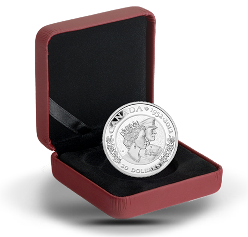 1 oz Fine Silver Coin - The Queen's Diamond Jubilee (2012) - Queen Elizabeth II & Prince Philip