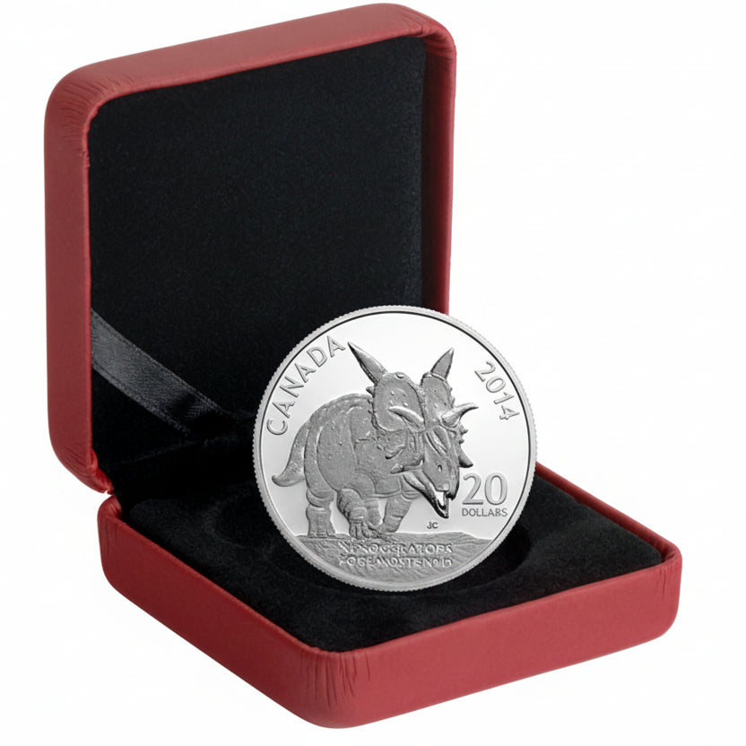 Fine Silver Coin - Canadian Dinosaurs - Xenoceratops Foremostensis - Mintage: 8,500 (2014)