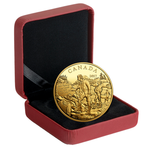 1/2 oz Pure Gold Coin - Great Canadian Explorers Series: Alexander Mackenzie - Mintage: 1,000 (2017)