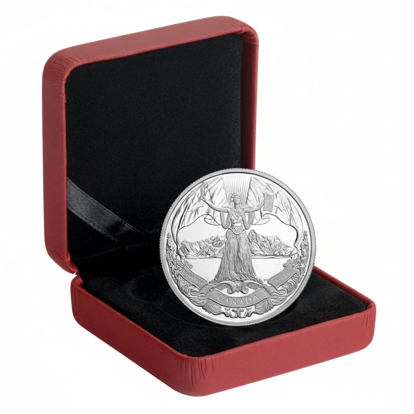 3/4 oz 2017 Proof Pure Silver Dollar - 150th Anniversary of Canadian Confederation