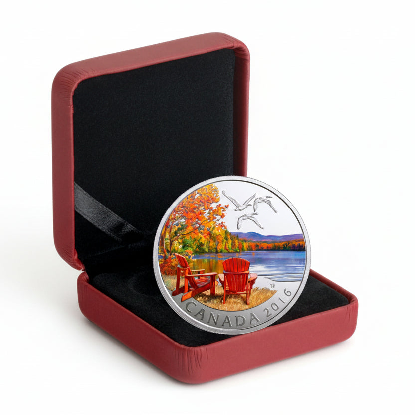1/2 oz Pure Silver Coloured Coin - Iconic Canada: Autumn’s Palette (2017)