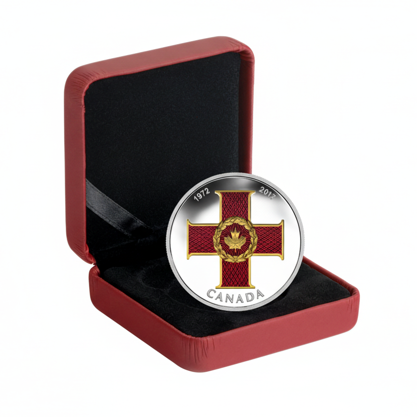 1 oz Pure Silver Coloured Coin - 45th Anniversary of The Cross of Valour