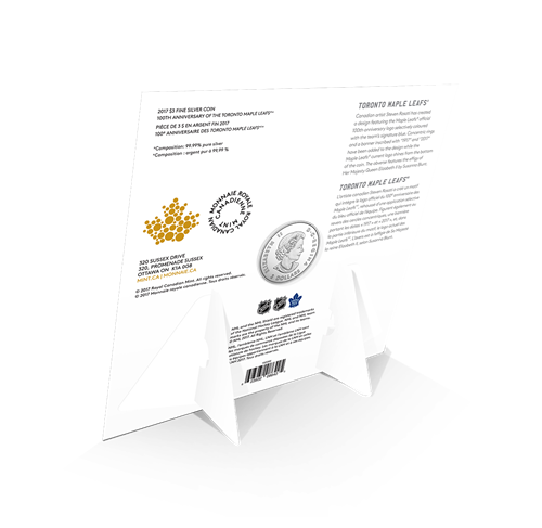 1/4 oz Pure Silver Coin - The Toronto Maple Leafs®: Anniversary Logo (2017)