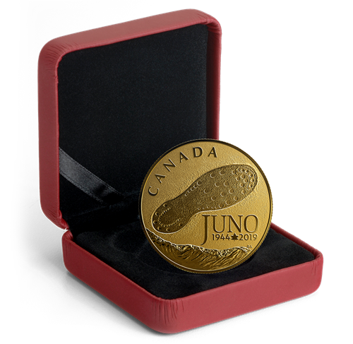 14-karat Gold Coin - 75th Anniversary of The Normandy Campaign: D-Day at Juno Beach - Mintage: 1,200