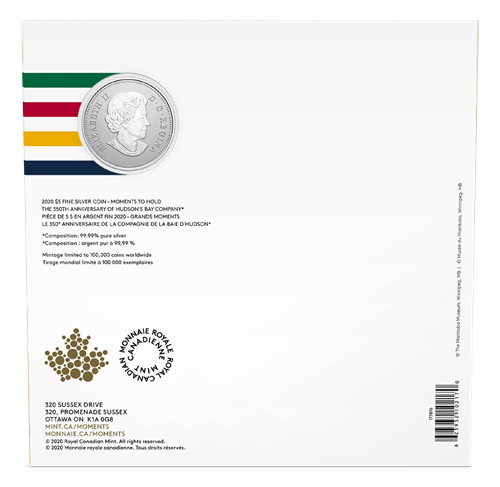 Pure Silver Coin - Moments to Hold: The 350th Anniversary of Hudson's Bay Company (2020)