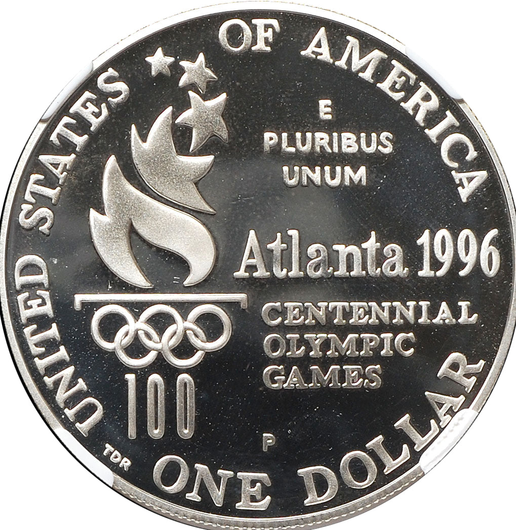 1996-P Olympic Rowing $1 Silver Commem Proof