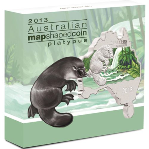 1 oz. Pure Silver Coin - Australian Map Shaped Platypus (2013)