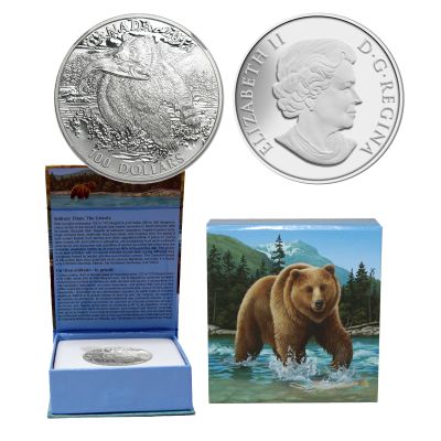 1 oz. Pure Silver Coin – Solitary Titan: The Grizzly (2014)