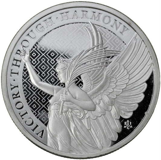5 oz Silver Coin - St. Helena The Queen's Virtues: Victory Angel - East India Company .999 Ag