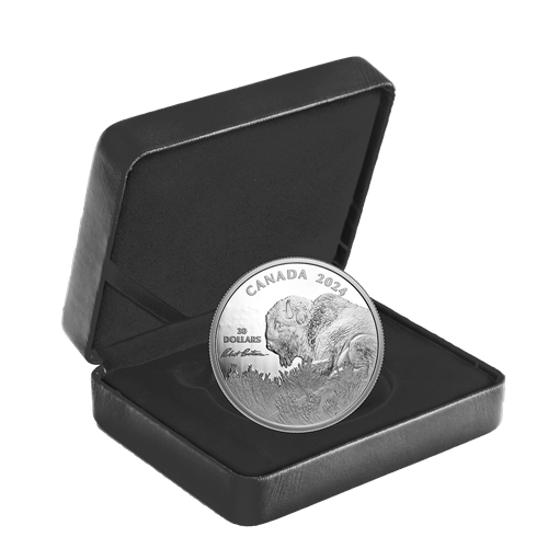 2 oz Weather Watch – Bison by Robert Bateman - Fine Silver Coin