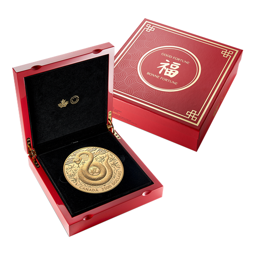 1 kg Pure Gold Coin - 2025 Lunar Year of The Snake - Royal Canadian Mint - .9999 Au (Mintage: 50)