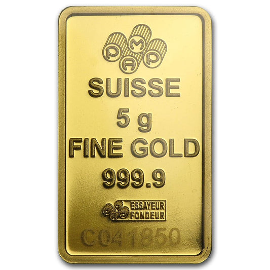 5 Gram Gold Bar - PAMP Suisse - Lady Fortuna Series - 5 g Gold Bar - .9999 Au