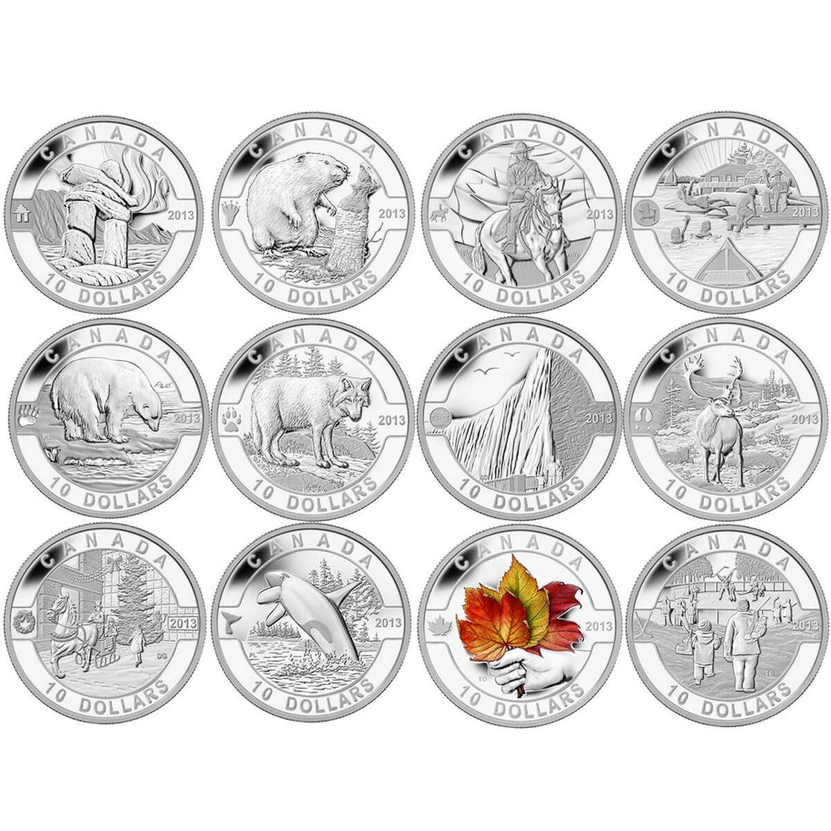 2013 $10 O Canada Series: Pure Silver Set with Display Case
