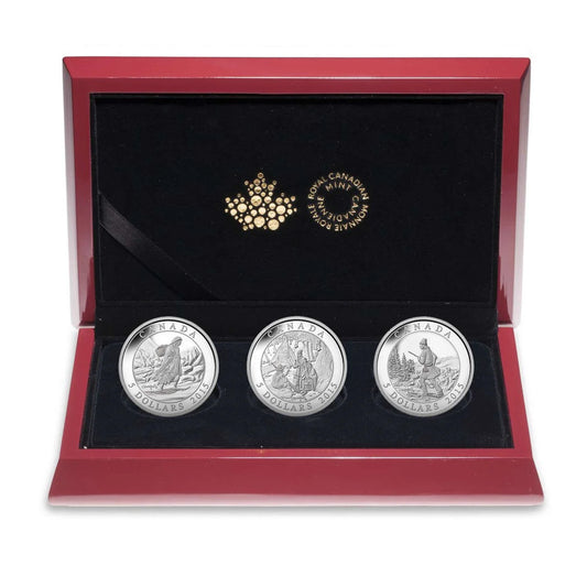 Fine Silver 3-Coin Set - Artwork by Cornelius Krieghoff - Mintage: 7,000 (2015)