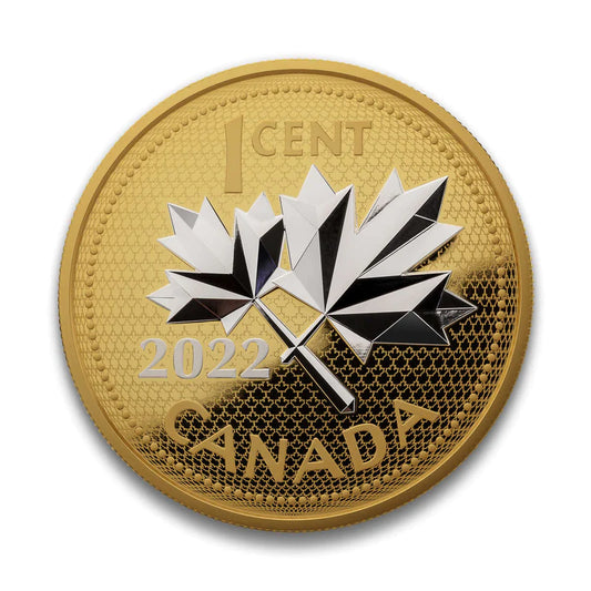 5 oz 10th Anniversary of the Farewell to the Penny - Pure Silver Reverse Gold-Plated Coin (2022)