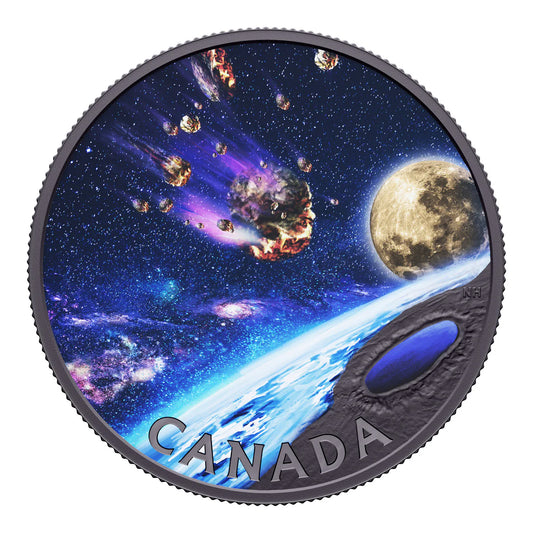 5 oz 2023 $50 Pingualuit Crater: Crystal Eye of Nunavik - Pure Silver Coin