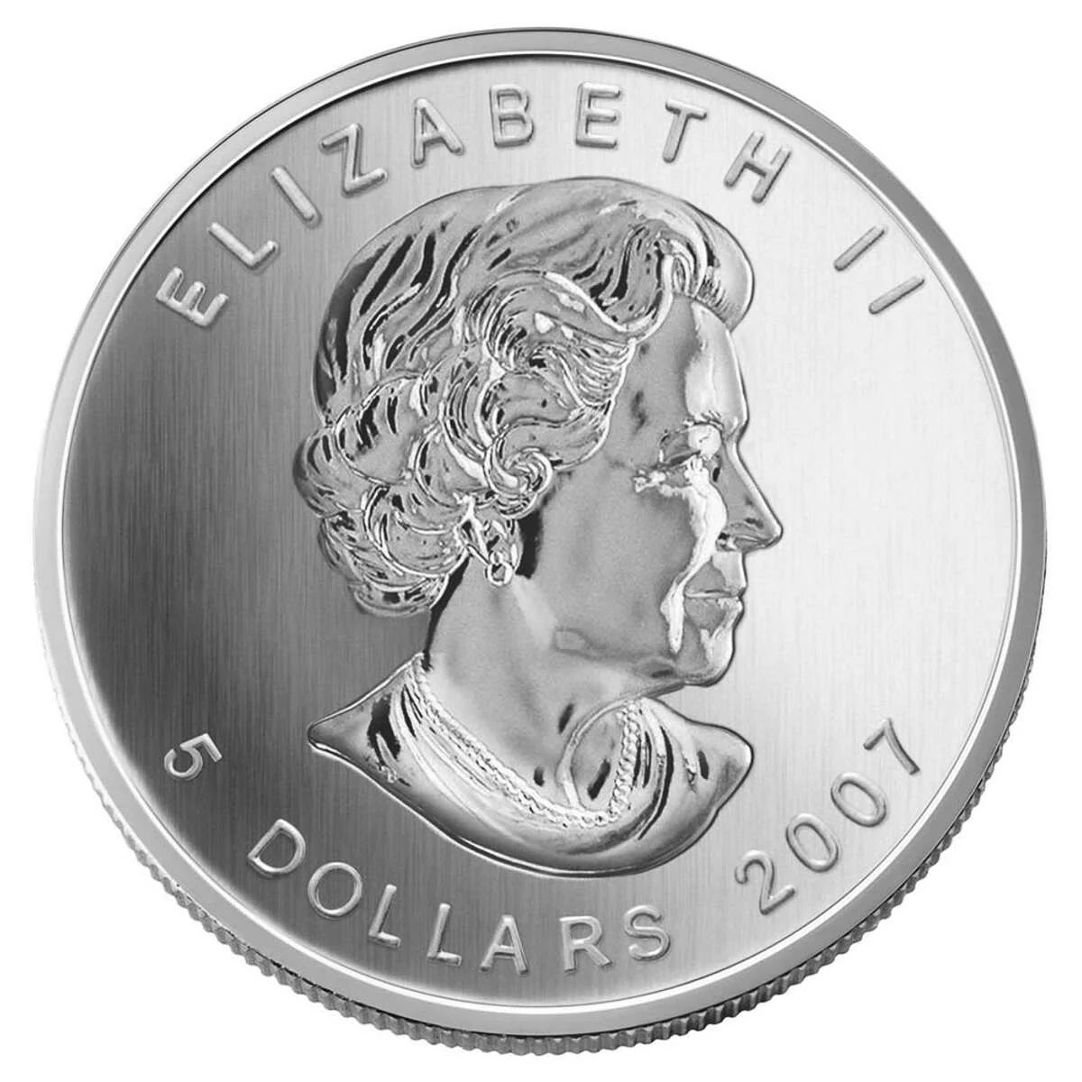1 oz 2007 $5 Coloured Maple Leaf: Sugar Maple in Orange - Pure Silver Coin