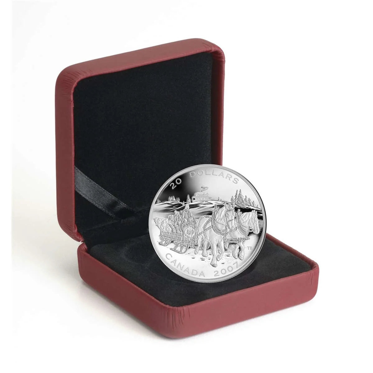 1 oz 2007 $20 Holiday Sleigh Ride - Pure Silver Coin