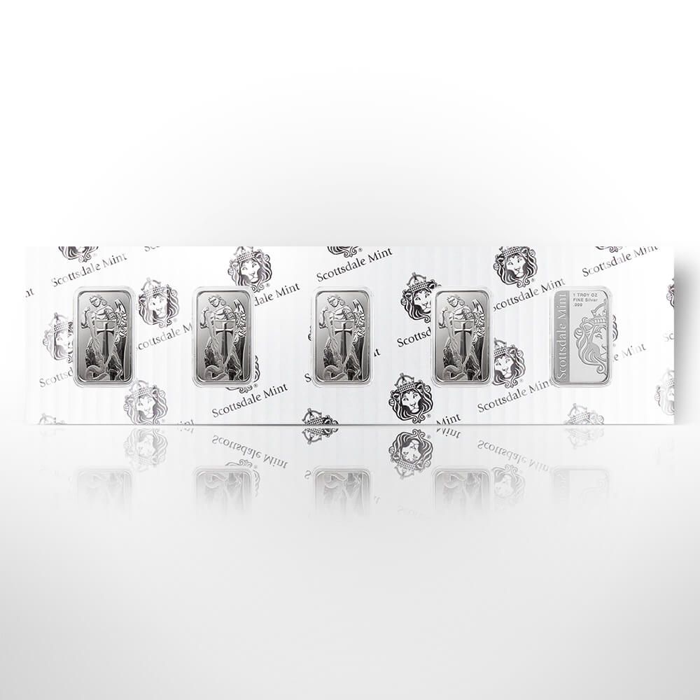 1 oz Silver Bar - Archangel Michael - Scottsdale Mint - .999 Ag