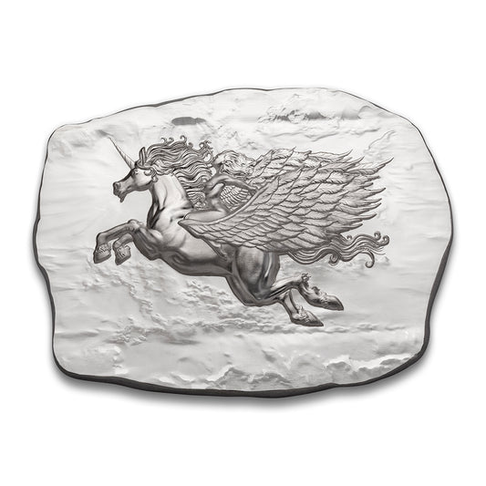 10 oz Silver Bar - Winged Unicorn - Argentia Mint - .9999 Ag