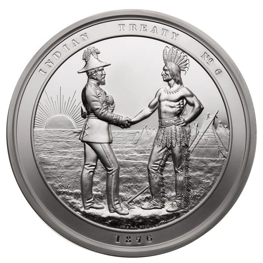 10 oz 1876 Indian Treaty Medal Re-Strike - Pure Silver Piece