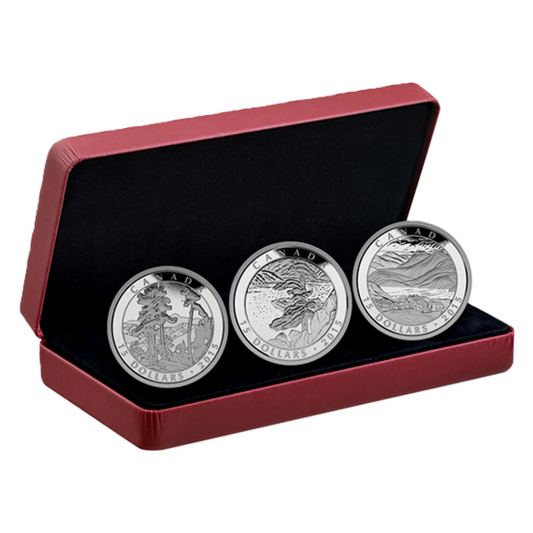 Fine Silver 3-Coin Set - Artwork by Franklin Carmichael - Mintage: 7,000 (2015)