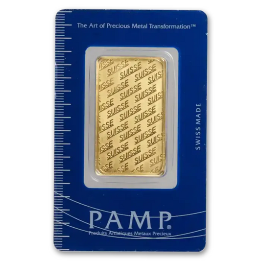 1 oz Gold Bar - PAMP Suisse - Old Design in Assay- .9999 Au