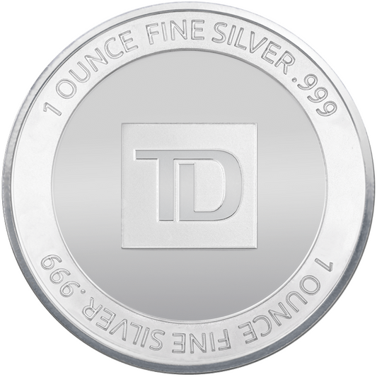 1 oz Silver TD Round - Toronto Dominion - .999 Ag