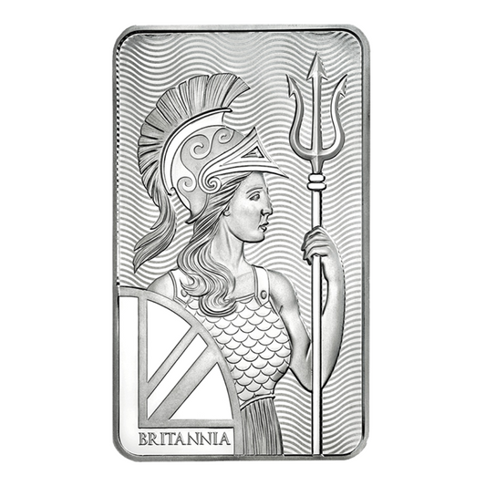 10 oz Silver Britannia Bar - Royal Mint - .999 Ag