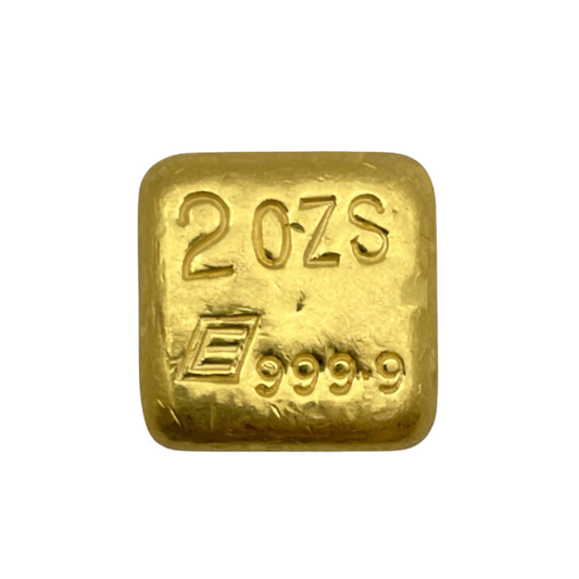 2 oz Gold Button - Engelhard - .9999 Au