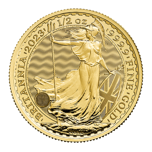 1/2 oz Gold Coin - Gold Britannia - Royal Mint .9999 Au