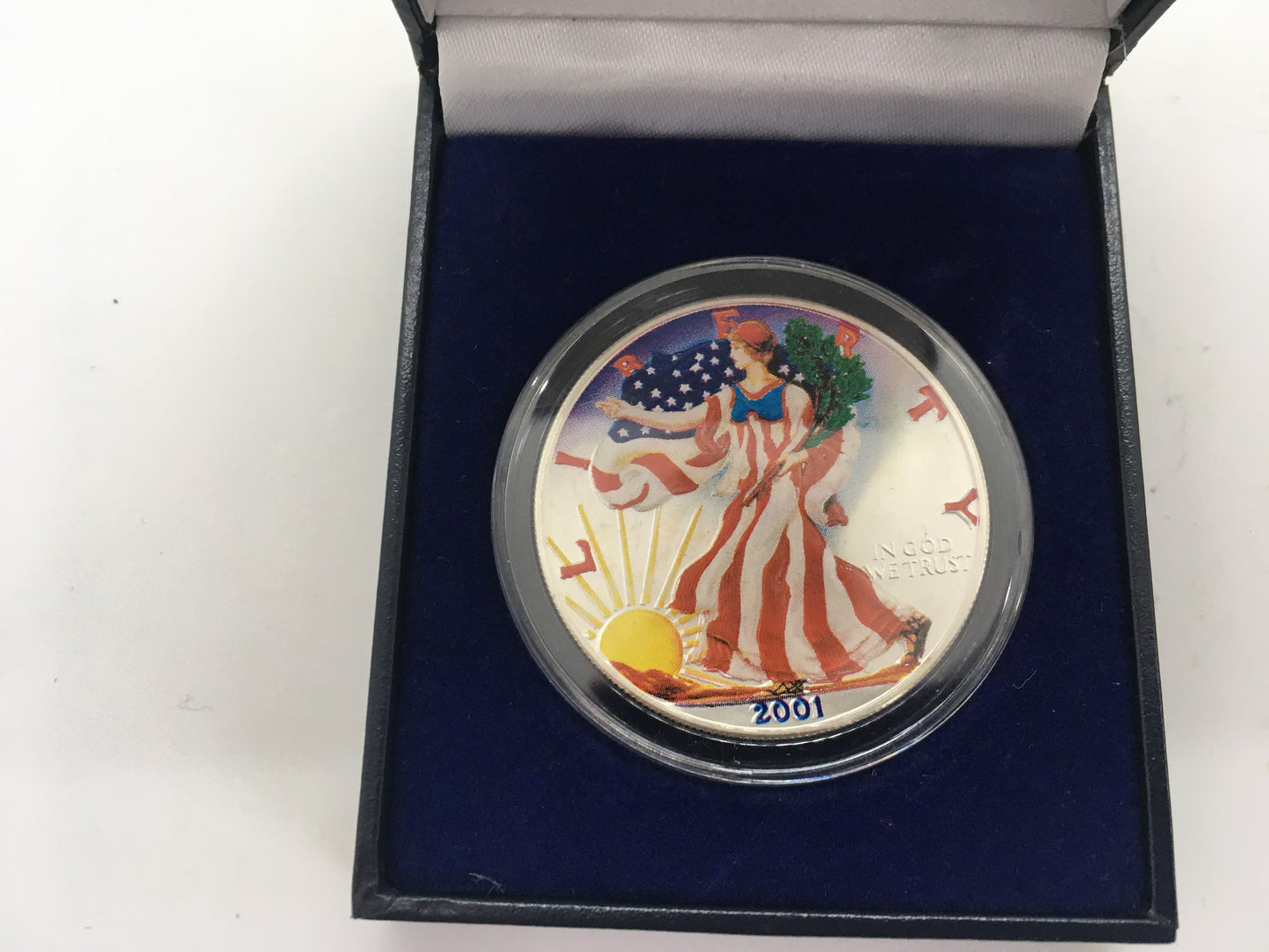 1 oz 2001 American Eagle Colorized Silver Coin - United States Mint