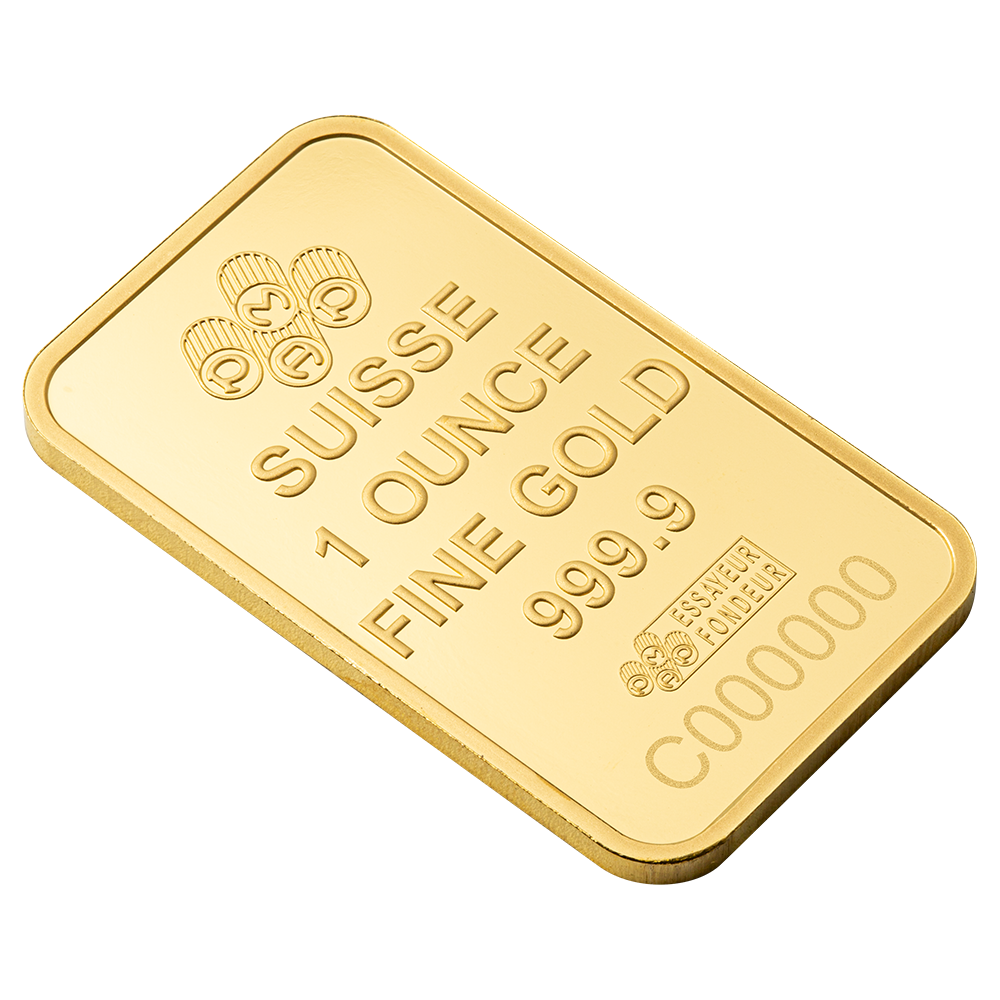 1 oz Gold Bar - PAMP Suisse - Lady of Justice - .9999 Au