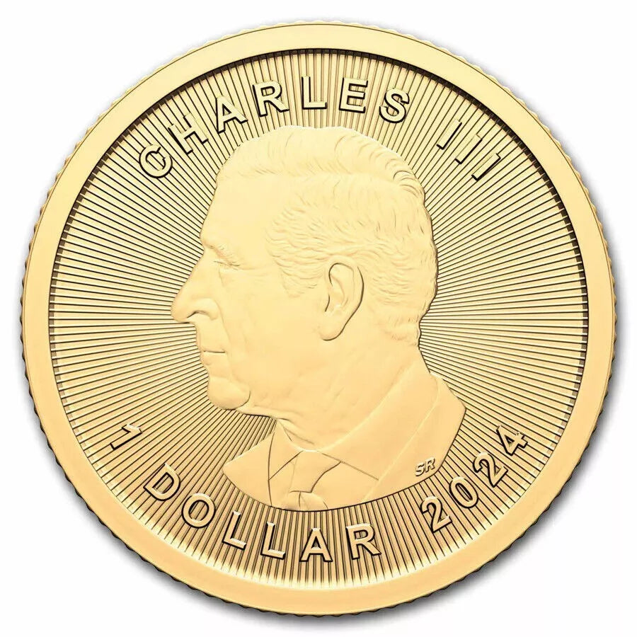 1/20 oz Gold Coin - 2024 Gold Maple Leaf - Royal Canadian Mint - RCM .9999 Au