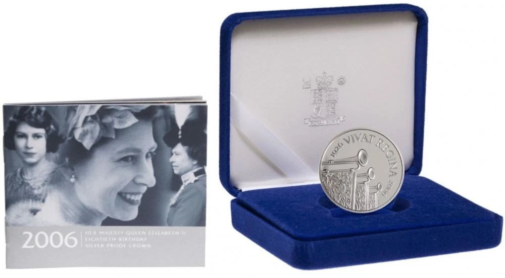 2006 Queen Elizabeth II 80th Birthday £5 Fine Silver Proof Coin – Sterling Silver Coin