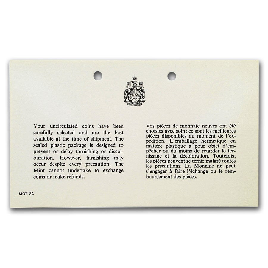 Canada 80% Silver Coin Mint Set - $1.91 Face Value CAD - 0.800 Ag - Random Year