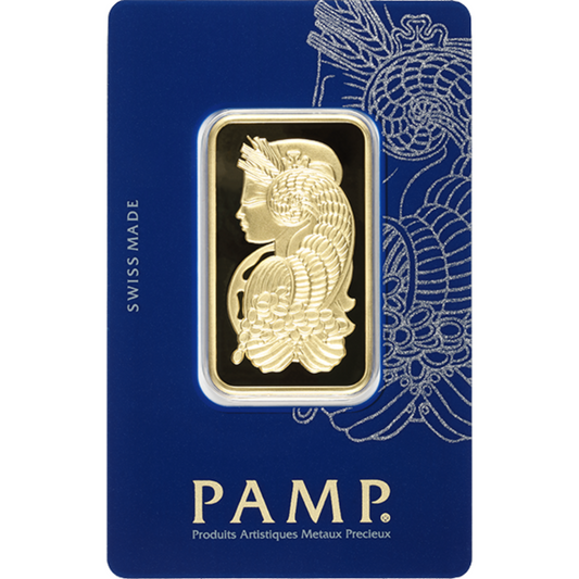 1 oz Gold Bar - PAMP Suisse - Lady Fortuna Series - .9999 Au
