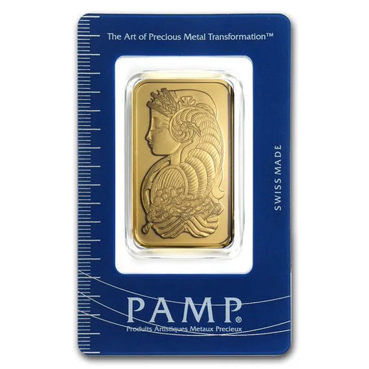 1 oz Gold Bar - PAMP Suisse - Lady Fortuna Series (Old Style) - .9999 Au
