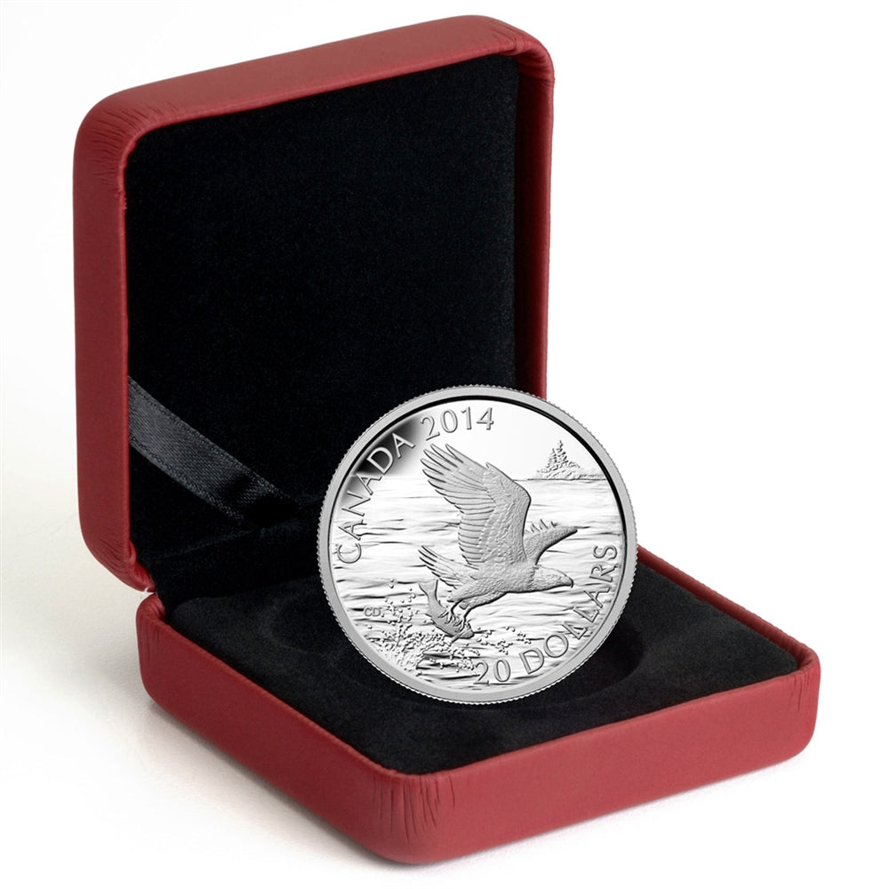 1 oz. Fine Silver Coin - Bald Eagle With Fish - Mintage: 8,500 (2014)