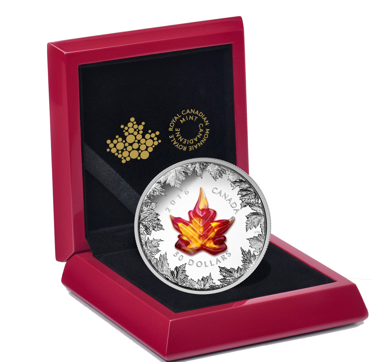 5 oz. Pure Silver Coin - Murano Maple Leaf: Autumn Radiance - Mintage: 2,000 (2016)
