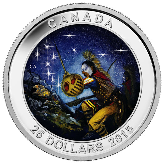 1 oz Fine Silver Glow-in-the-Dark Coin – Star Charts: The Wounded Bear – Mintage: 7,500 (2015)