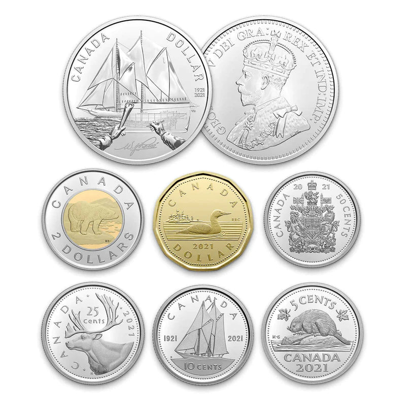 100th Anniversary of Bluenose - Special Edition Silver Dollar Set (2021)
