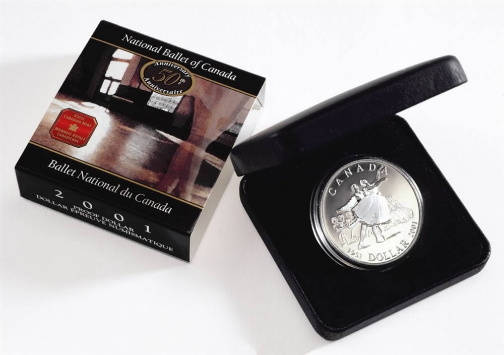 50th Anniversary of the National Ballet of Canada - Proof Sterling Silver Dollar (2001)