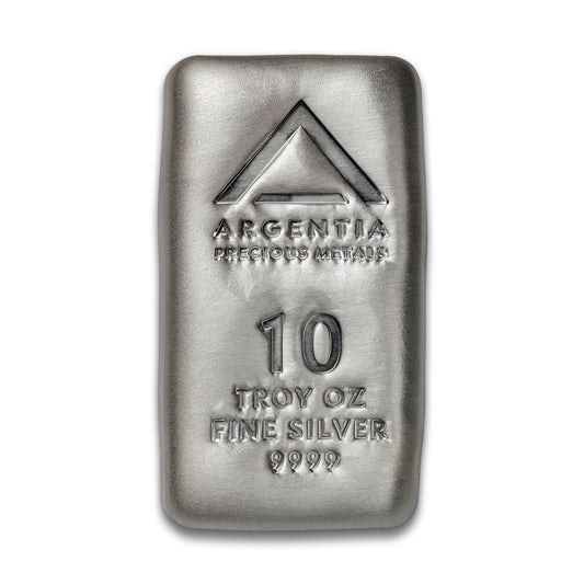 10 oz Silver Bar - Argentia - .999 Ag