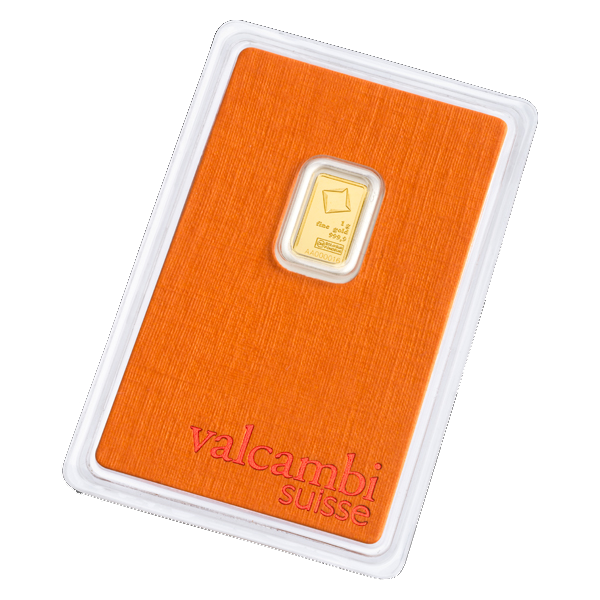 1 g Gold Bar - Valcambi Suisse - Minted - 1g Gold Bar - .9999 Au