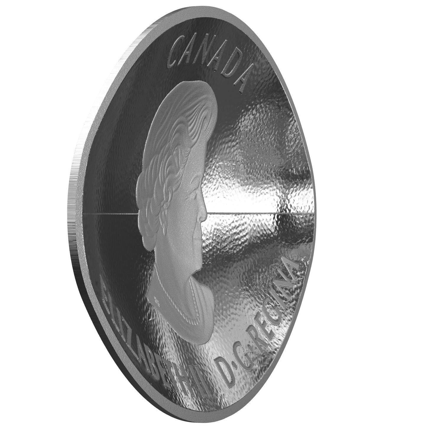 Football Shaped and Curved Coin - 2017 Canada 1 oz Pure Silver Coin - Royal Canadian Mint