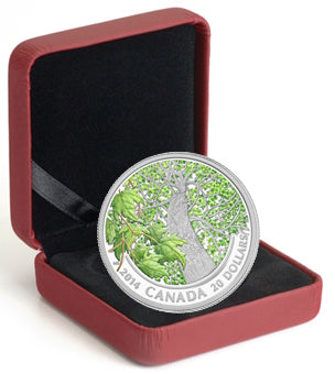 Maple Canopy - Spring Splendour - 2014 Canada 1 oz Pure Silver Coin - Royal Canadian Mint