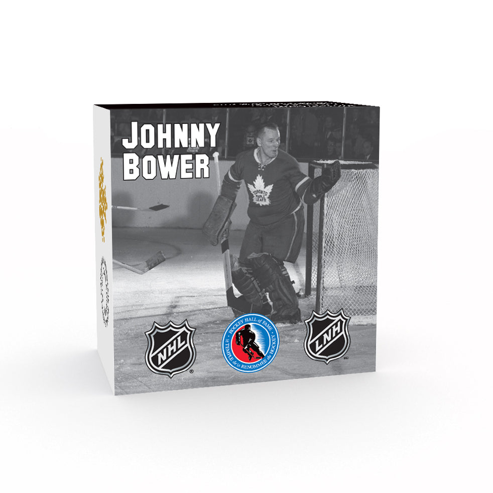 NHL Goalies: Johnny Bower Toronto Maple Leafs - 2015 Canada Pure Silver Coin - Royal Canadian Mint
