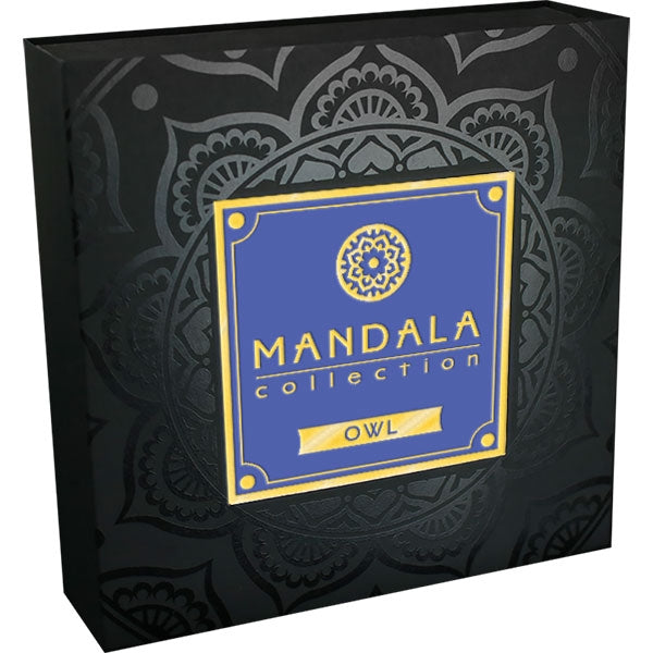 2020 - Owl Mandala Collection - 2 oz Silver Coin With Swarovski Crystal - Niue